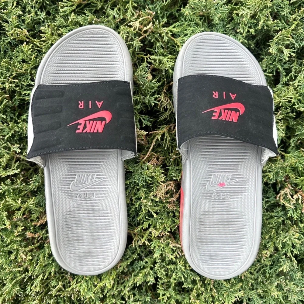 Nike Air Max Camden Slide Big Kids Sandals Size 5Y Gray And Black Shoes‎